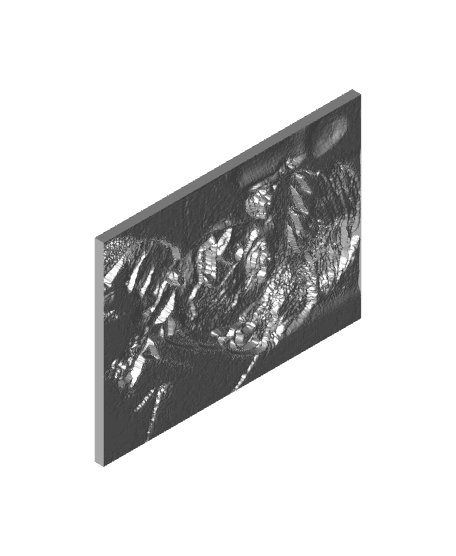 Barnabas the Vampire Lithophane Frame Remix 3d model