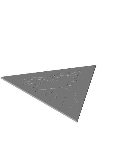 Toblerone logo coaster 3d model