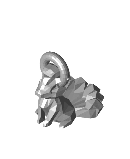 low poly vulpix keychain.stl 3d model