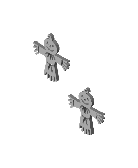 jackolantern scarecrow earrings.stl 3d model