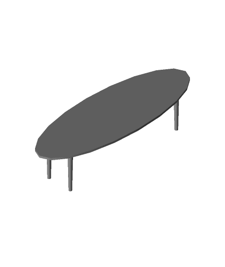 Round Coffee Table 3d model