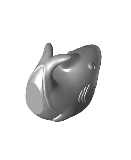 Shark Desk Org/ Trash Can (+Bambu 3mf) 3d model