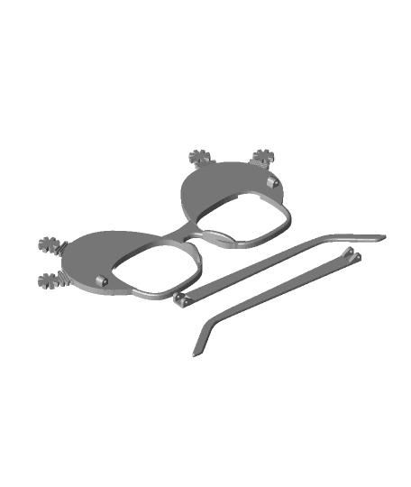 Alien Head Faux Glasses 3d model