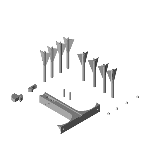 crossbow with bolts.stl 3d model