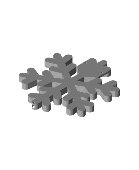 Minimalist Snowflake LED Neon Sign - Winter / Christmas Decorations  3d model