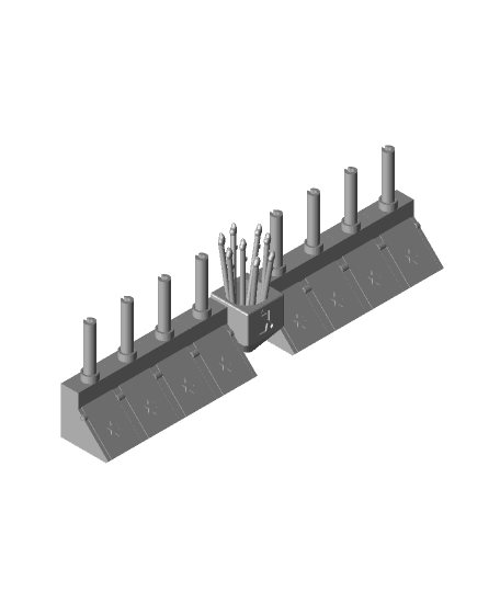 Menorah Advent Calendar for Kids! 3d model