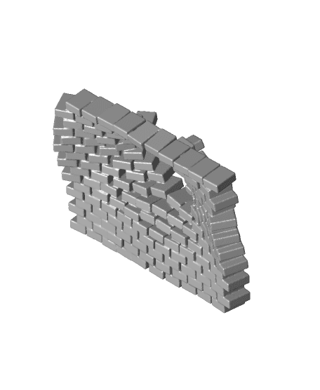 penetrated_brick_wall-solid 3d model