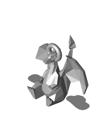 low poly charizard keychain.stl 3d model