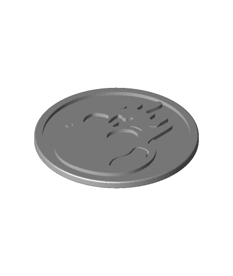 Melty Skull Drink Coaster 3d model