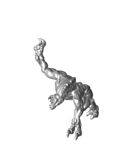 Grey Render - Large Creature - PRESUPPORTED - 32mm Scale  3d model