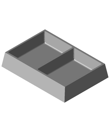 2D Wide Base Screw Tray, 3d model