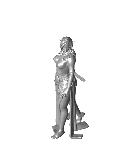 Drow Pair - Tabletop Miniatures 3d model