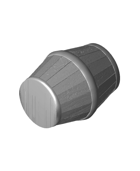 Wood Barrel Pen Holder 3d model