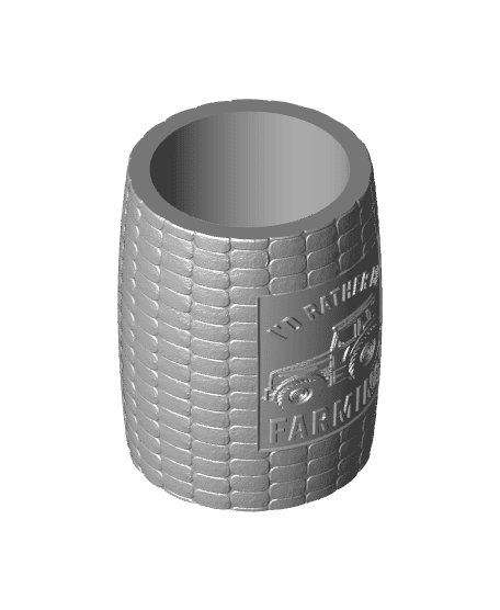 I'd Rather Be Farming Beer Can Holder 3d model