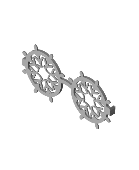 Snowflake Glasses 3d model