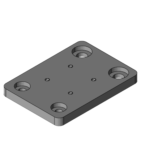 50x70 plate for 2040 v slot mini wheel 3d model