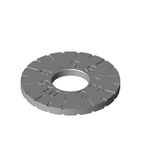 Rolling ruler for keychain 3d model