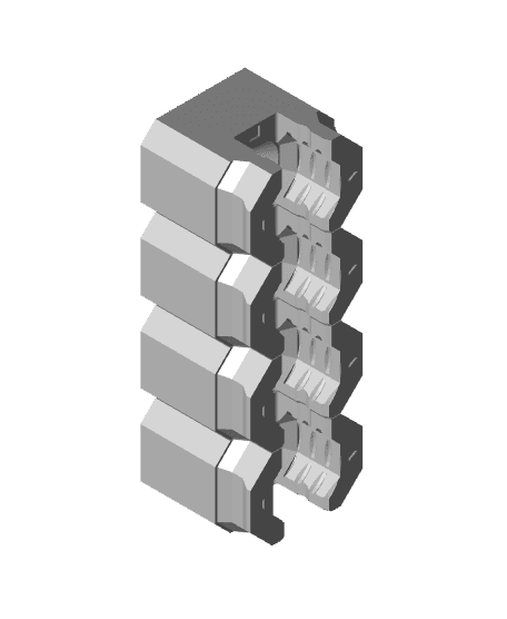 15 mm - Offset Snap (DS Part A) - x4 Stack 3d model