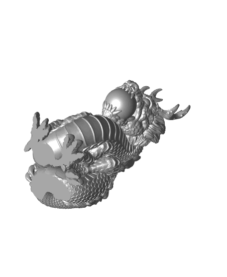 Pearlmaking Dragon Figurine 3d model