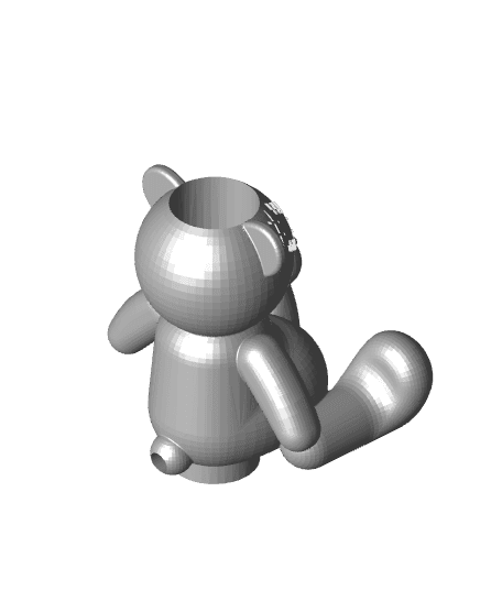 Teddy bear lithophane lamp commercial use license 3d model