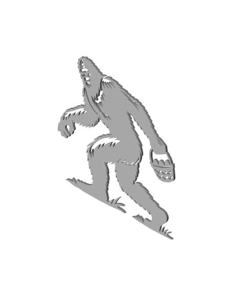 big foot wall art sasquatch wall decor funny easter decoration 3d model