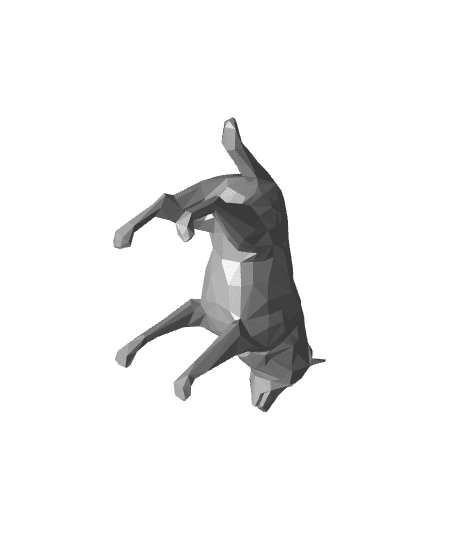 Low Poly Wolf 3d model