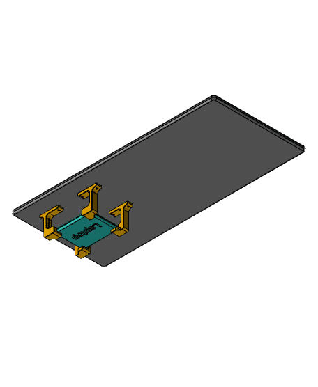 Universal Laptop Under Desk Holder 3d model