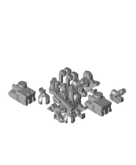 FHW Worker Bot Crusher Piledriver kit 3d model