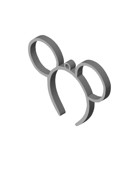 Plain mini ear keychain 3d model