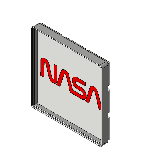 Gridfinity Coaster NASA Logo (3x3) 3d model