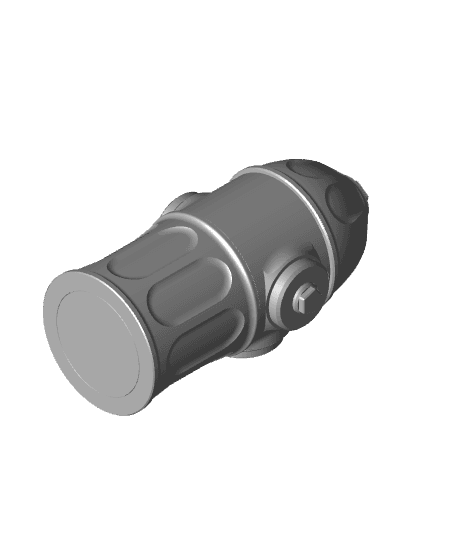 Giant Screw Top Fire Hydrant Container 3d model