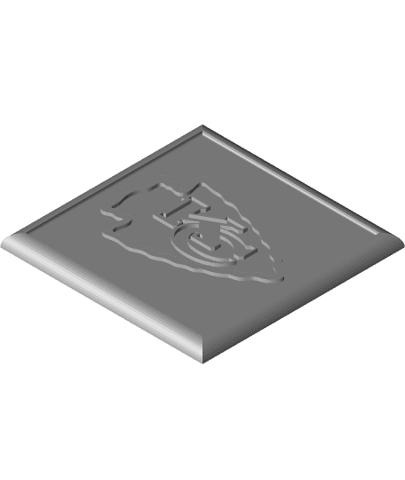 KC Chiefs Drink Coaster 3d model