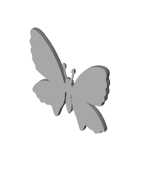 Skulls Butterfly Wall art 3d model