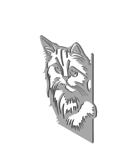 kitty wall art cat wall decor kitten decoration 3d model