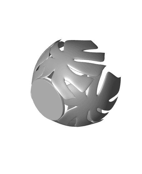 Monstera Candle Holder 3d model