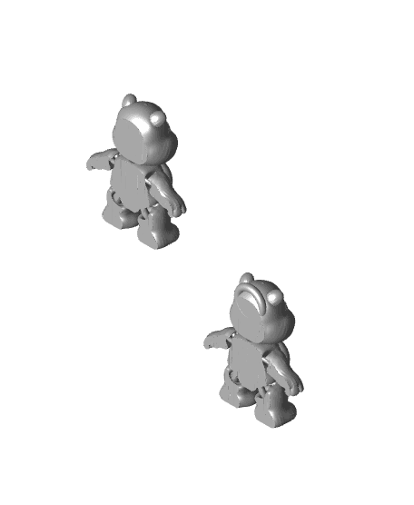 Wish Bear, Care Bear, Articulated, Keychain, Print in Place, Mini's  3d model