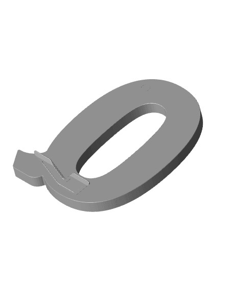 3D Letter Q - by TeeTi3D 3d model