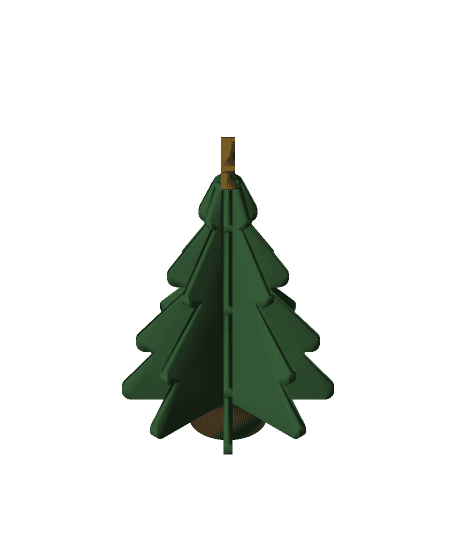 Solid Christmas Tree Slices with Star! ⭐ 3d model