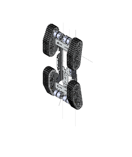 Quad_tread_chassis 3d model