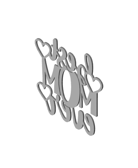 best mom ever sign happy mothers day wall art mom decor 3d model