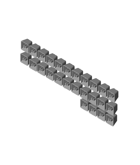 Keyboard caps - Braille Alphabet A-Z 3d model