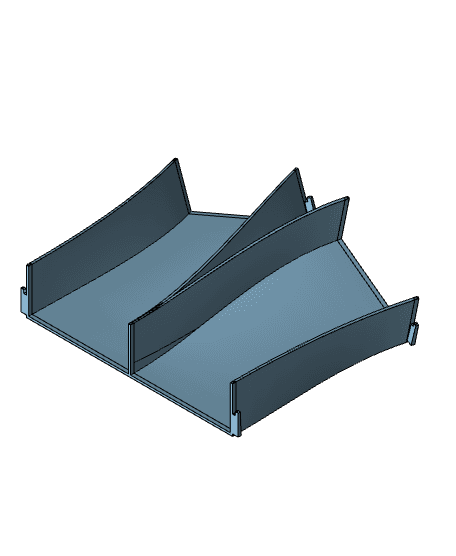 2 Lane Banked Splits and single lane banked turns 3d model