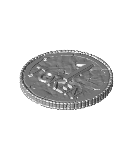 Circus Token - Jerrys Circus of Horror - PRESUPPORTED - Illustrated and Stats - 32mm scale			 3d model