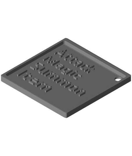 Final fantasy 7 battle menu Keychain  3d model