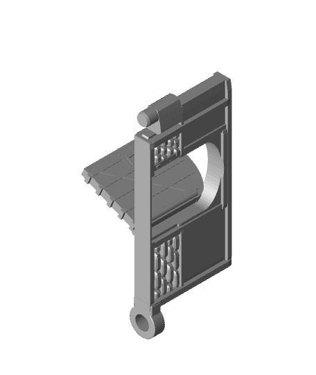 FHW Mod Sec Tutor house wall door open 3d model