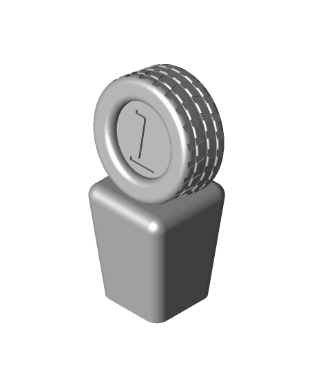 Wheel Trophy for (Slot) Car 3d model