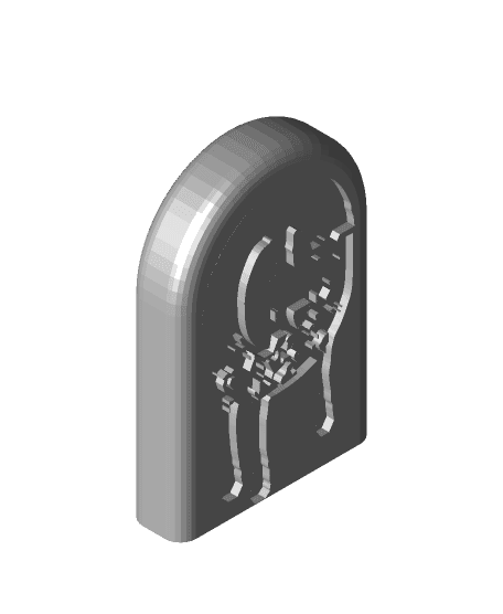 Ghoulishly Great: Multi-Color Halloween Headstone Fridge Magnets G 3d model