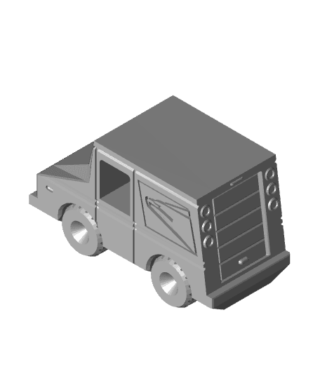  Fixum Dude Motors PIP Classic Mail Truck 3d model