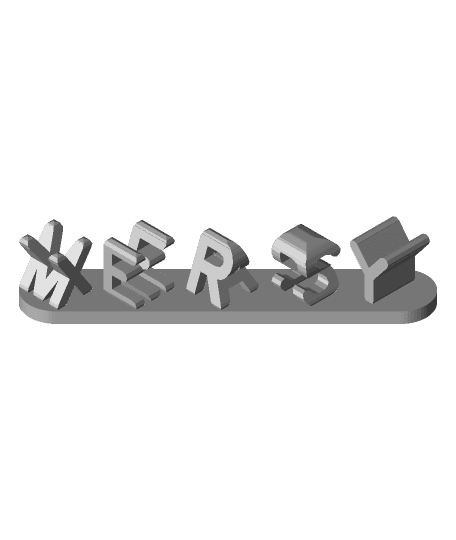 MERRY XMAS dual text illusion  3d model