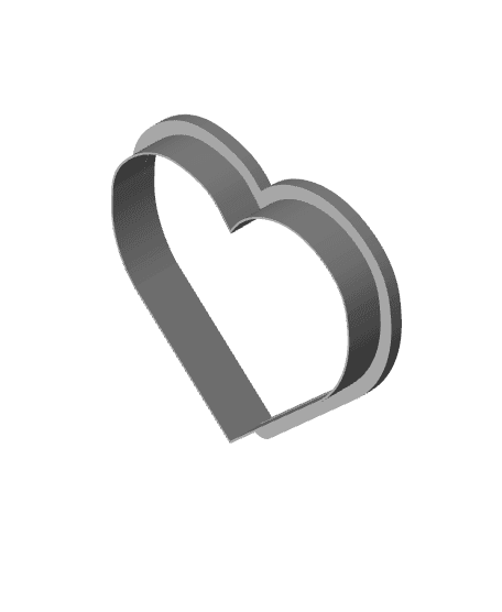 Cartoon Heart Cookie Cutter 3d model